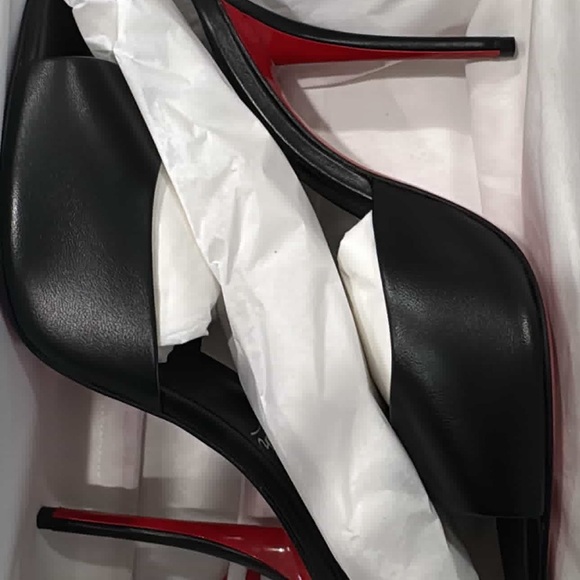 Christian Louboutin Miss Z Heels Mules Nappa Leather - Picture 2 of 4